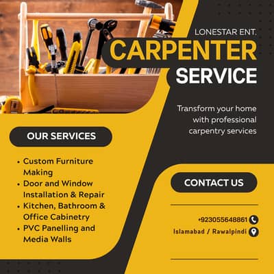 Professional Carpenter Services in Islamabad and Rawalpindi