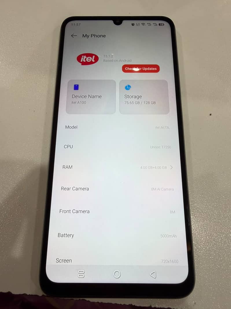 Itel A100 0