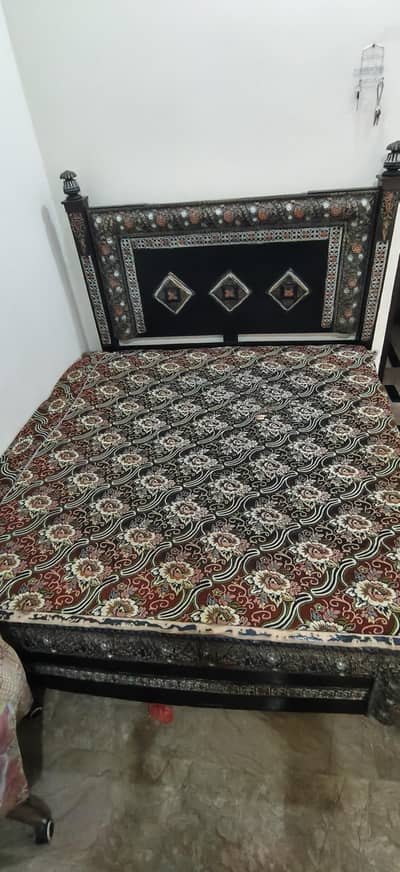 Used Bed with Mattress & Dressing Table – Good Condition | Rs. 25,000