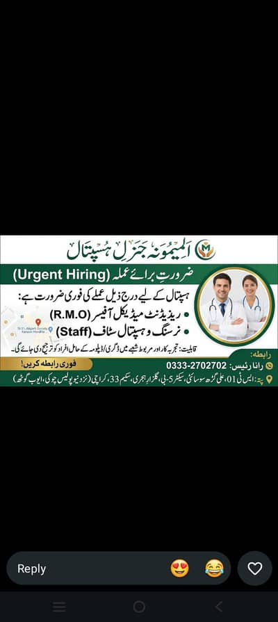 Hiring For qualified Doctrs or nurses