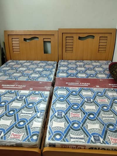 single bed with mattress