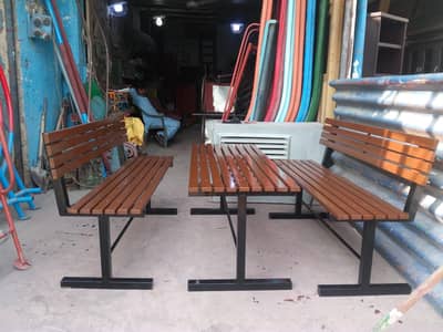 Oak Wood & UPVC Garden Benches | Indoor & Outdoor | Fiber Craft
