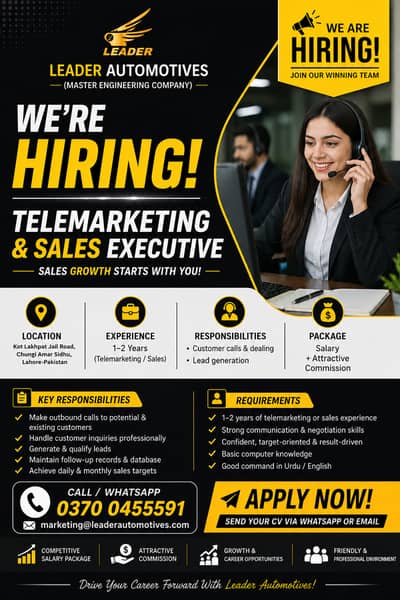 Telemarketing expert – Leader Automotives