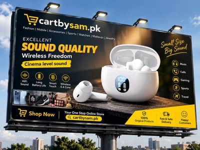 Premium Wireless Earbuds Black Yellow Bluetooth 5.3 *