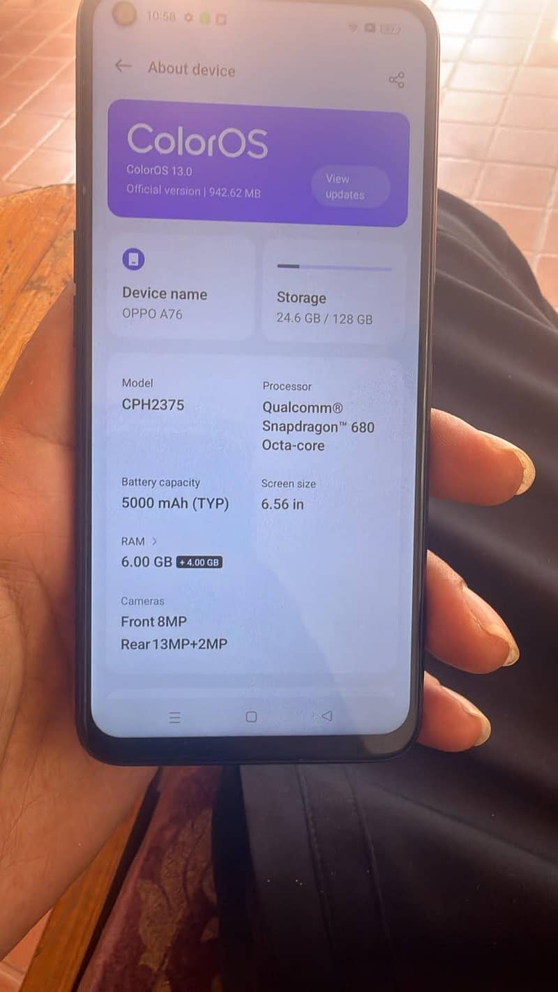 oppo a76 0