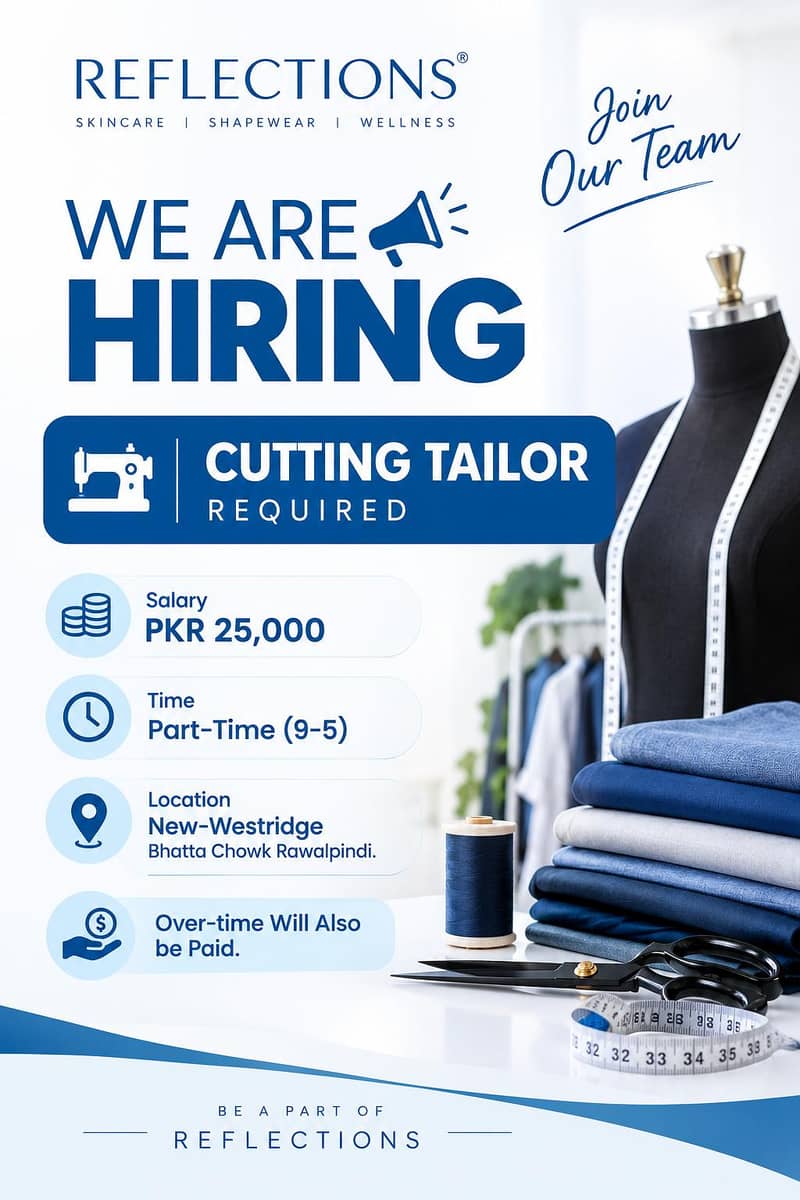 Cutting Tailor Required. 0
