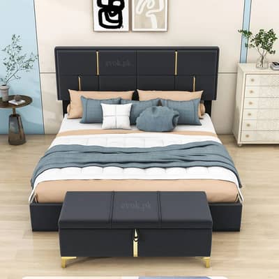 Double bed - King size bed - Poshish bed - bed set - Bedroom set