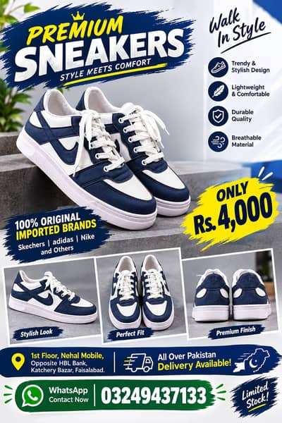Premium Sneakers – Stylish & Comfortable