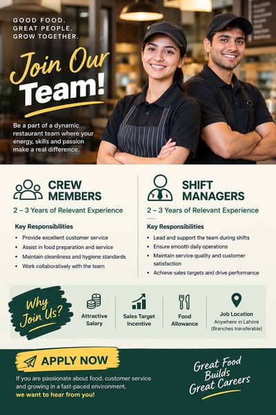 Crew Members and Shift Managers