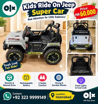 Kids Electric Ride-On Jeep 4x4 – Super Car