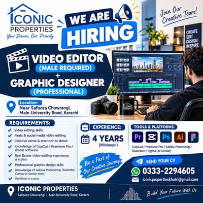 VIDEO EDITOR REQUIRED — 4+ YEARS EXPERIENCE