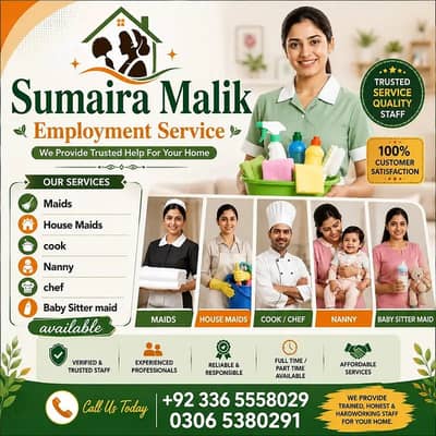 Maid, house maid,Fillipino maid, Nigerian maid, cook,nany avaliable