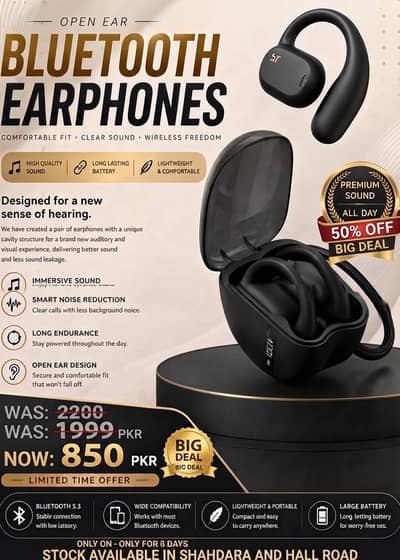 JS371  | OPEN EAR HOOK EARBUDS | earbuds | headphones