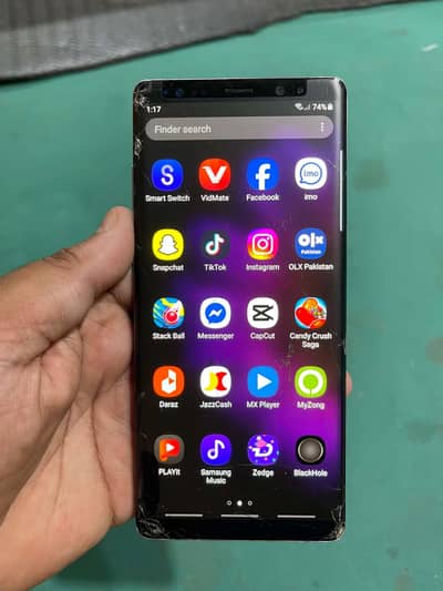 Samsung Mobile Note 8 pach pta he 6 gb ram 64 rom