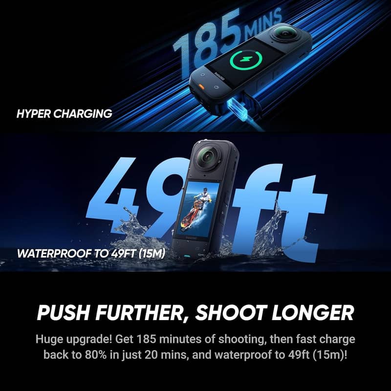 Insta360 X5 360° Camera – Combo Pack 4