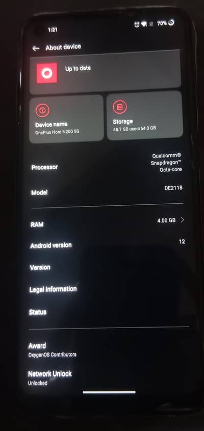 One Plus Nord N200 5g