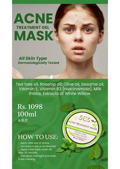 SCS Acne Treatment Gel Mask (100g / 100ml)