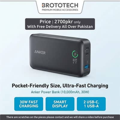 Anker power bank 9800 Mah 30W fast charging
