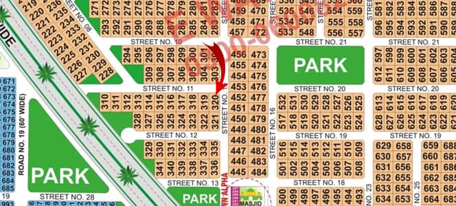 1 Kanal Corner plot at top location in DHA