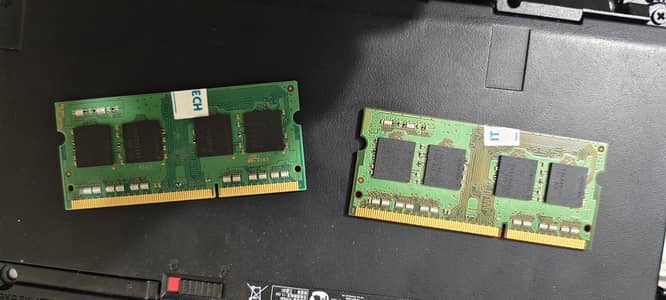 laptop Ram ddr 3 4gb +4gb 2 slots total 8gb in ok condition.