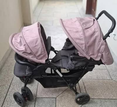Shenma Double Twin Stroller, Foldable & Lightweight Imported
