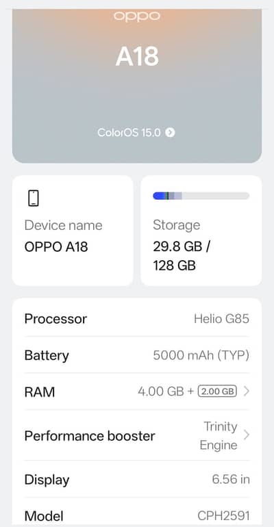 OPPO A18