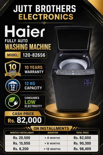 Brand New Haier 10KG Fully Automatic Machine | 10 Years Warranty |