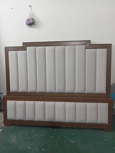 wooden bed set with side tables