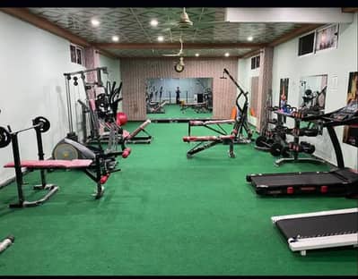 Rubber dumbbell weight plates chrome plate multi gym bench press bar