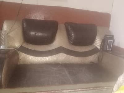 sofa set in leather