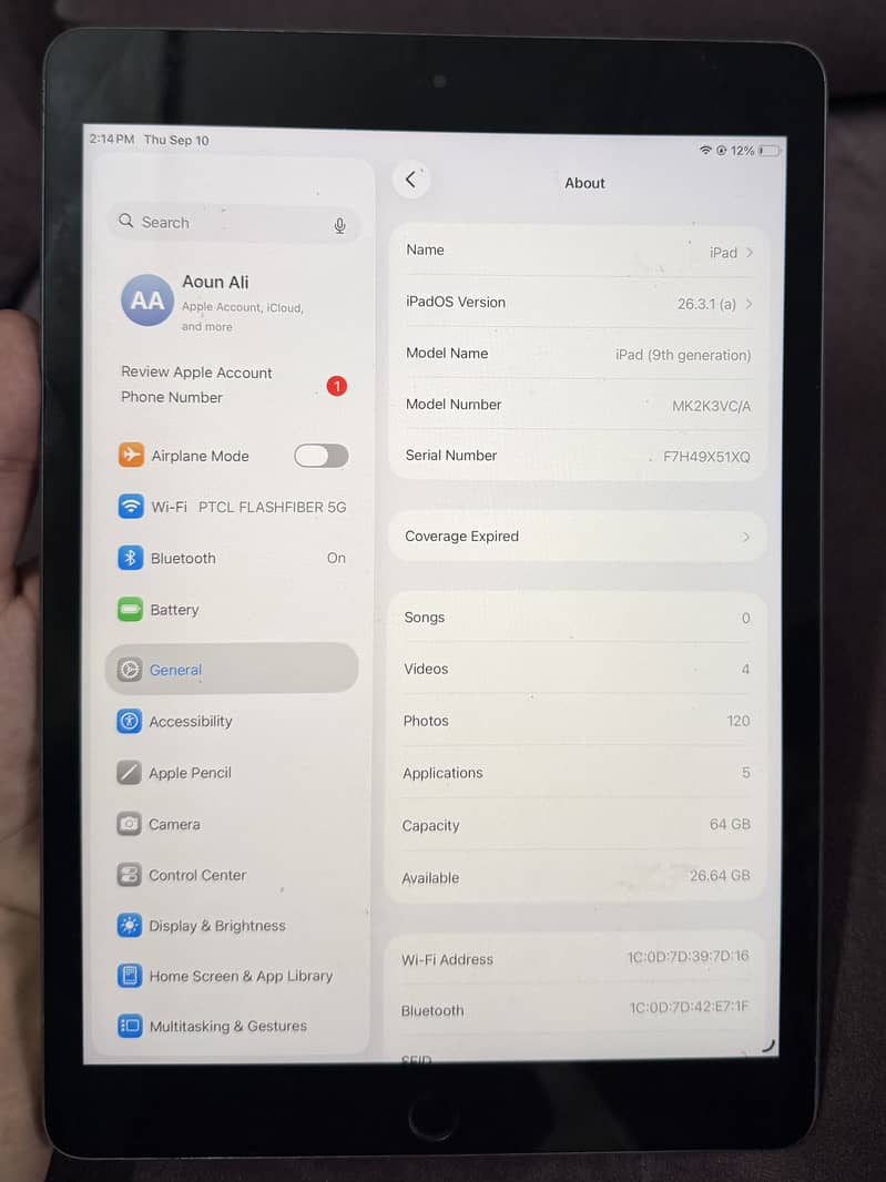 Apple ipad 9th generation 1