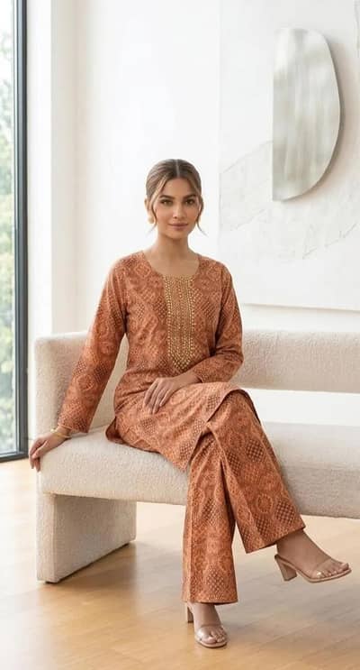 Beautiful Women Printed Cotton Lawn Kurta
