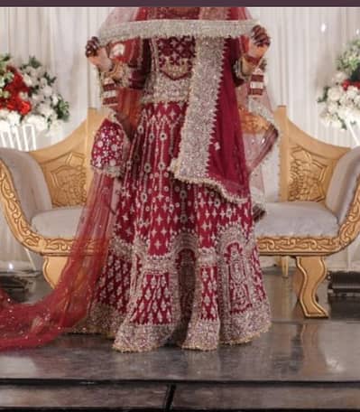 Elegant Wedding Bridal Dress– Heavy Embroidered Maxi