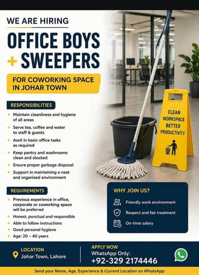 OFFICE BOY + HOUSEKEEPING