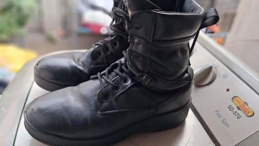 Black Leather Army/Combat Boots for Sale | Used
