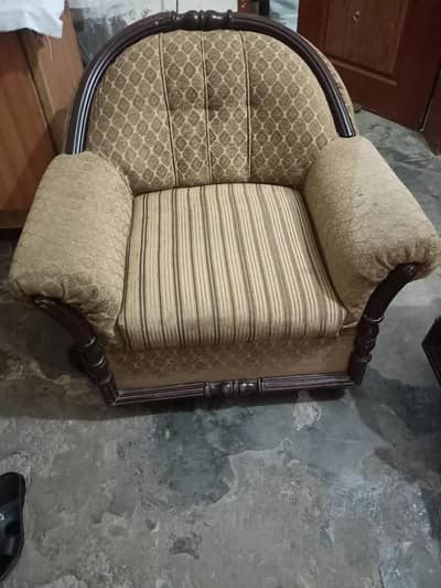 Classic Wooden 3 Seater Sofa
