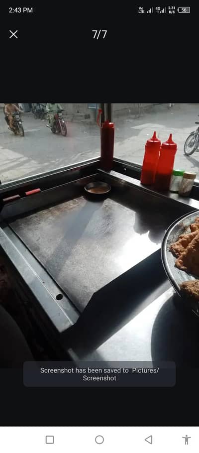 Steel food cart