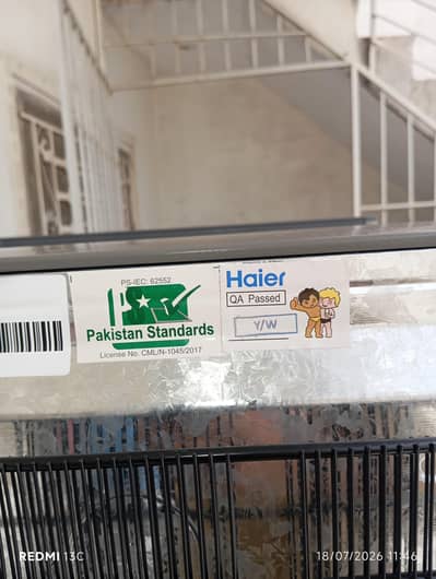 Haier Refrigerator HRF-306 EBSA silver brand new Excellent condition