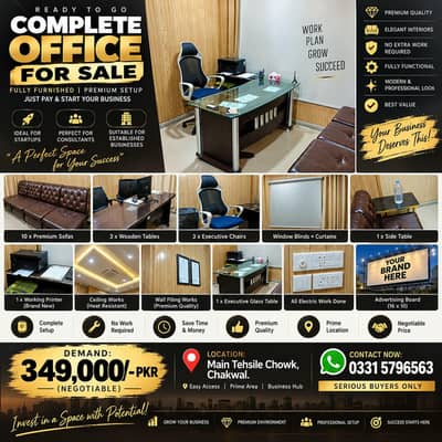 Fully furnished ready to-go exclusive office for sale tehsil chowk chk