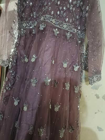 Gorgeous Embellished Mauve Maxi/Anarkali for Sale (Islamabad)