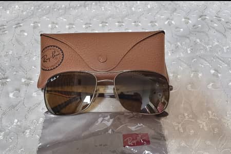 Ray Ban Polished Gunmetal Polarized Sunglasse