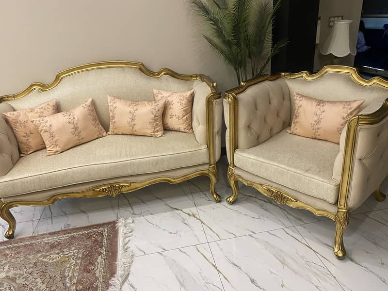 Sofa set in solid wood 2