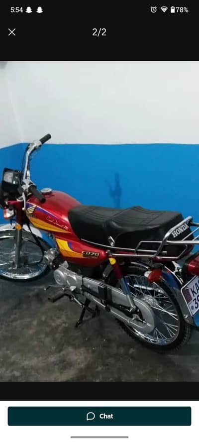 Honda CD 70 bike for saleCall WhatsApp 03246788647