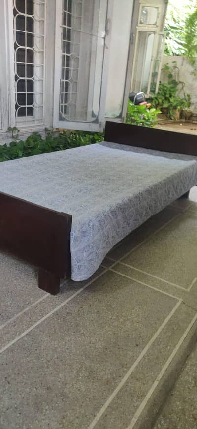 pure Shesham wood bed with mattress