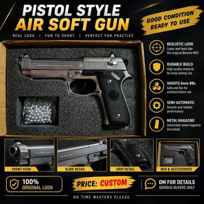 Beretta M92 A1 Style Airsoft Pistol – Boxed