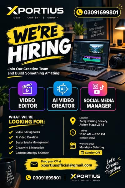 Video Editor/ AI Creator  AI Video CreatiAonA  Social Media Management
