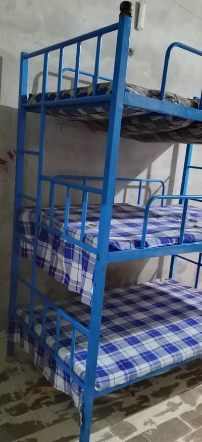 iron triple bed