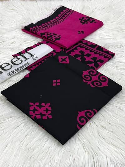 ZEEN 3PC Printed Lawn Suit - 4 Colors - Fancy Dupatta COD