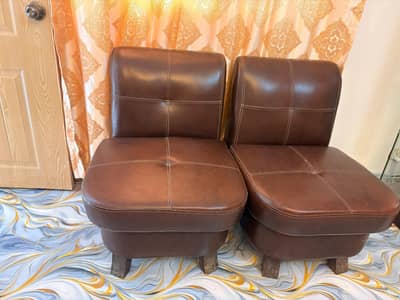5 seater leather sofa set