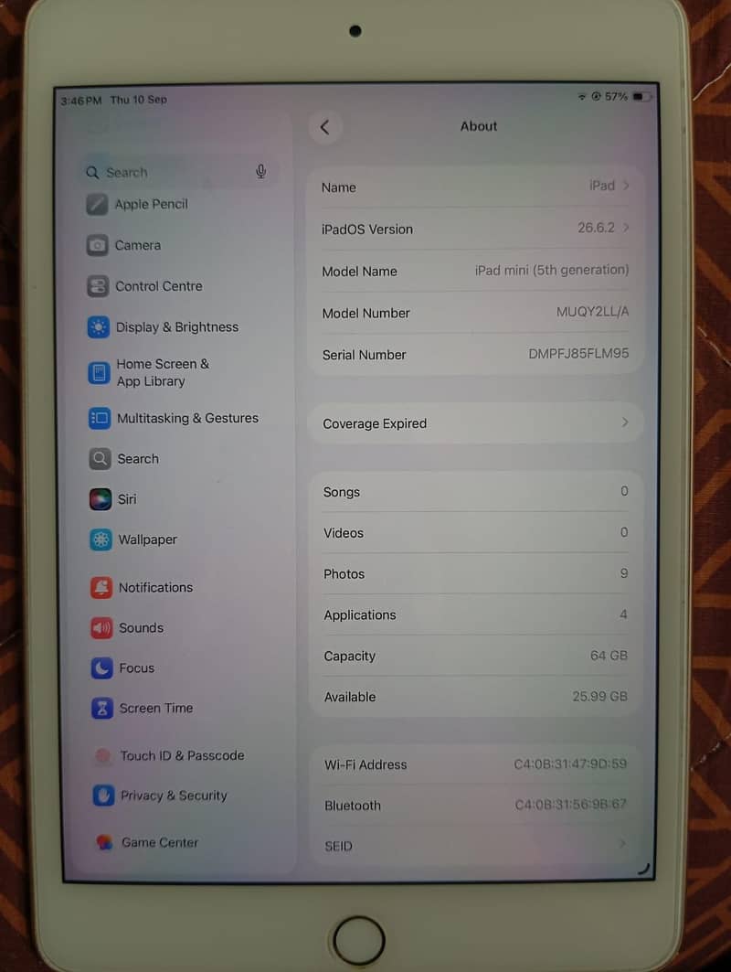 IPAD MINI 5 4